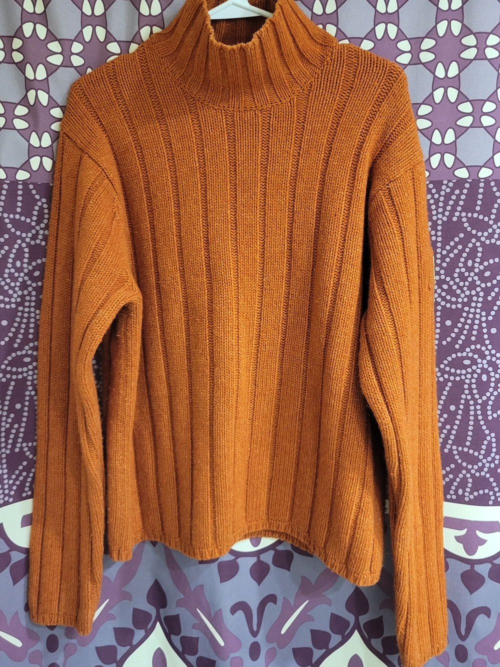 Abercrombie & Fitch XL Ribbed Turtleneck Sweater - Rust